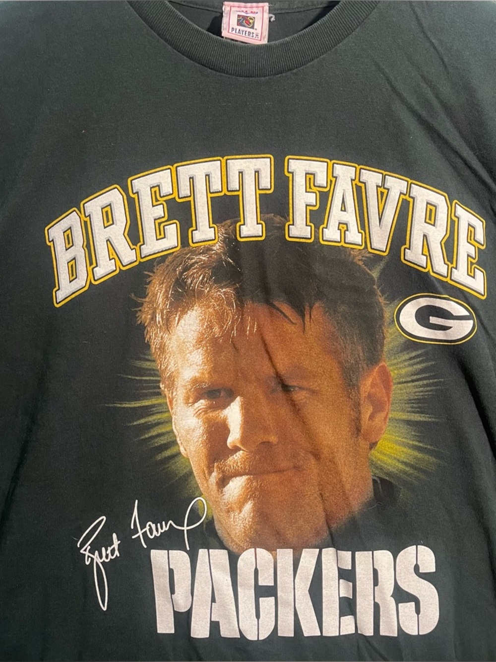 Vintage Green Bay Packers Favre Shirt Men’s 2XL Brett Favre #4 NFL 90s Green